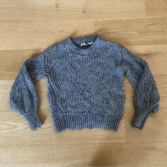 ASTR The Label - Cable Swirl Knit Sweater in Gray - Picture 1 of 4